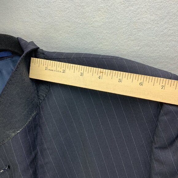 Daniel Cremieux Suit Mens 41R Pants 36 x‎ 28 Blue Pinstripe Loro Piana Wool 2pc - Picture 9 of 14